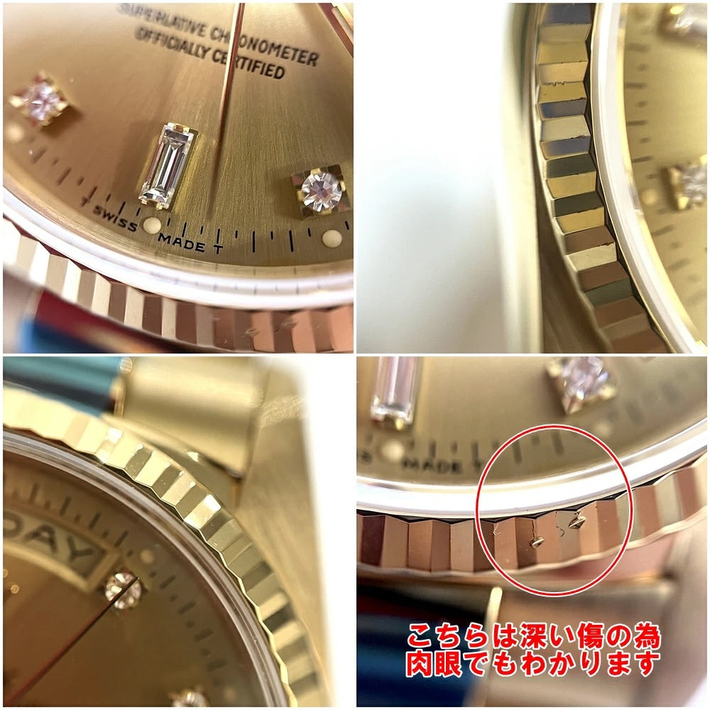 Rolex Day-Date 18348A(E) Champagne Gold Dial Automatic Men&#39;s Watch