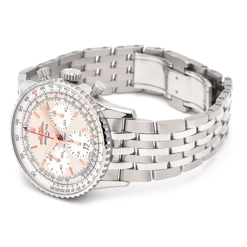BREITLING Navitimer B01 Chronograph 41 AB0139211G1A1 Silver Dial Men&#39;s Watch