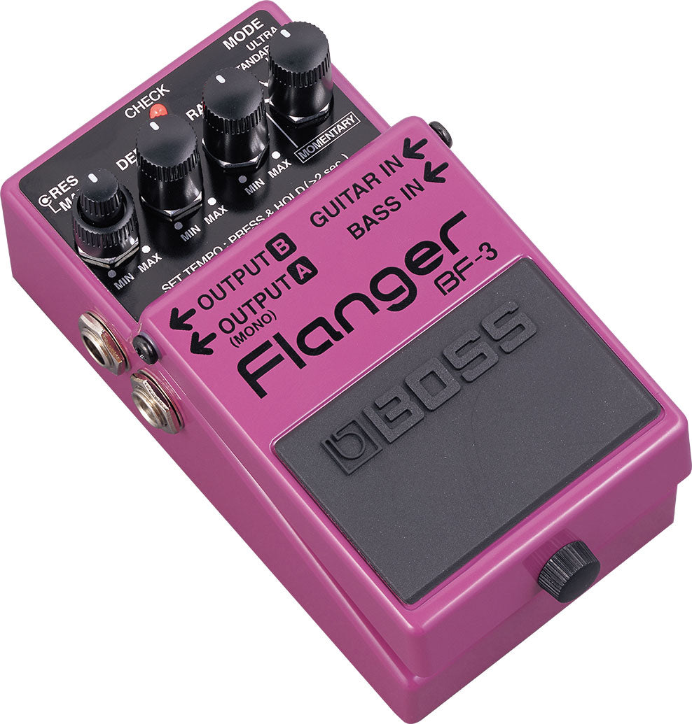 BOSS BF-3 Flanger Best Guitar Effects Pedal Best Flanging Effects with Tap Tempo and Stereo Output