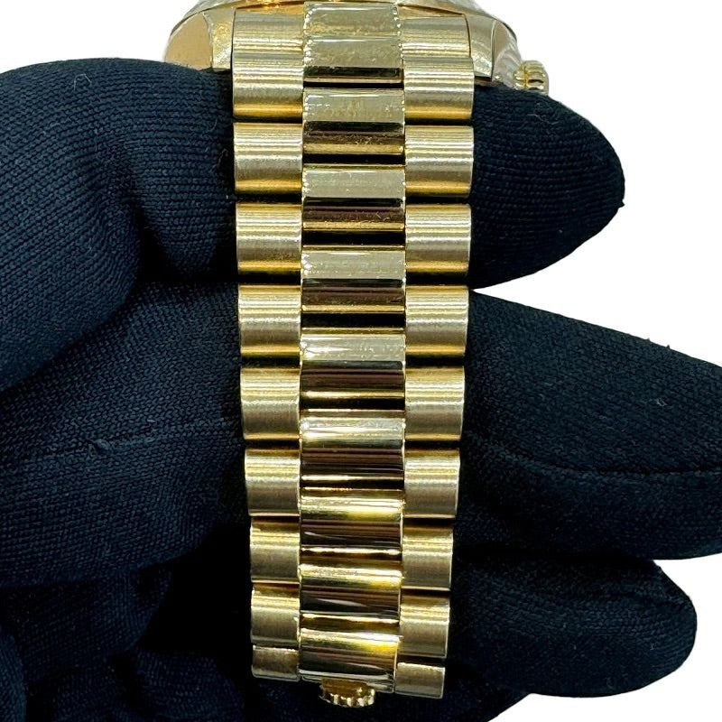 Rolex Day-Date 18038LS 10P Sapphire Gold Dial Automatic 36mm Men&#39;s Watch