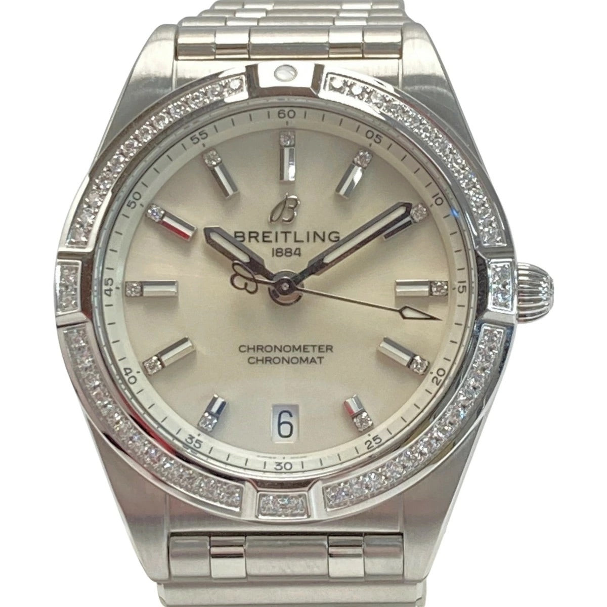 BREITLING Chronomat 32 Diamond Bezel 11P Diamond A77310 Quartz Women&#39;s Watch