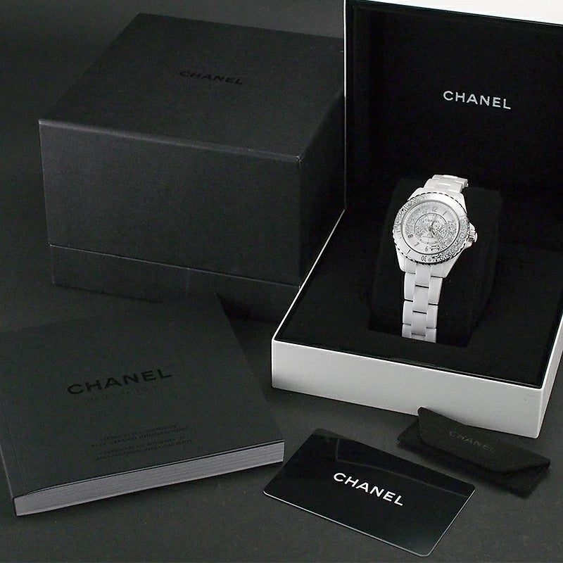 Chanel J12 38mm 12P Diamond Limited Edition H6476 White Men&#39;s Watch