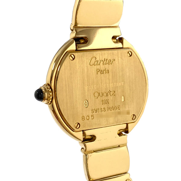 CARTIER Ellipse SM W51047D9 Quartz Yellow Gold White Dial Women&#39;s Watch