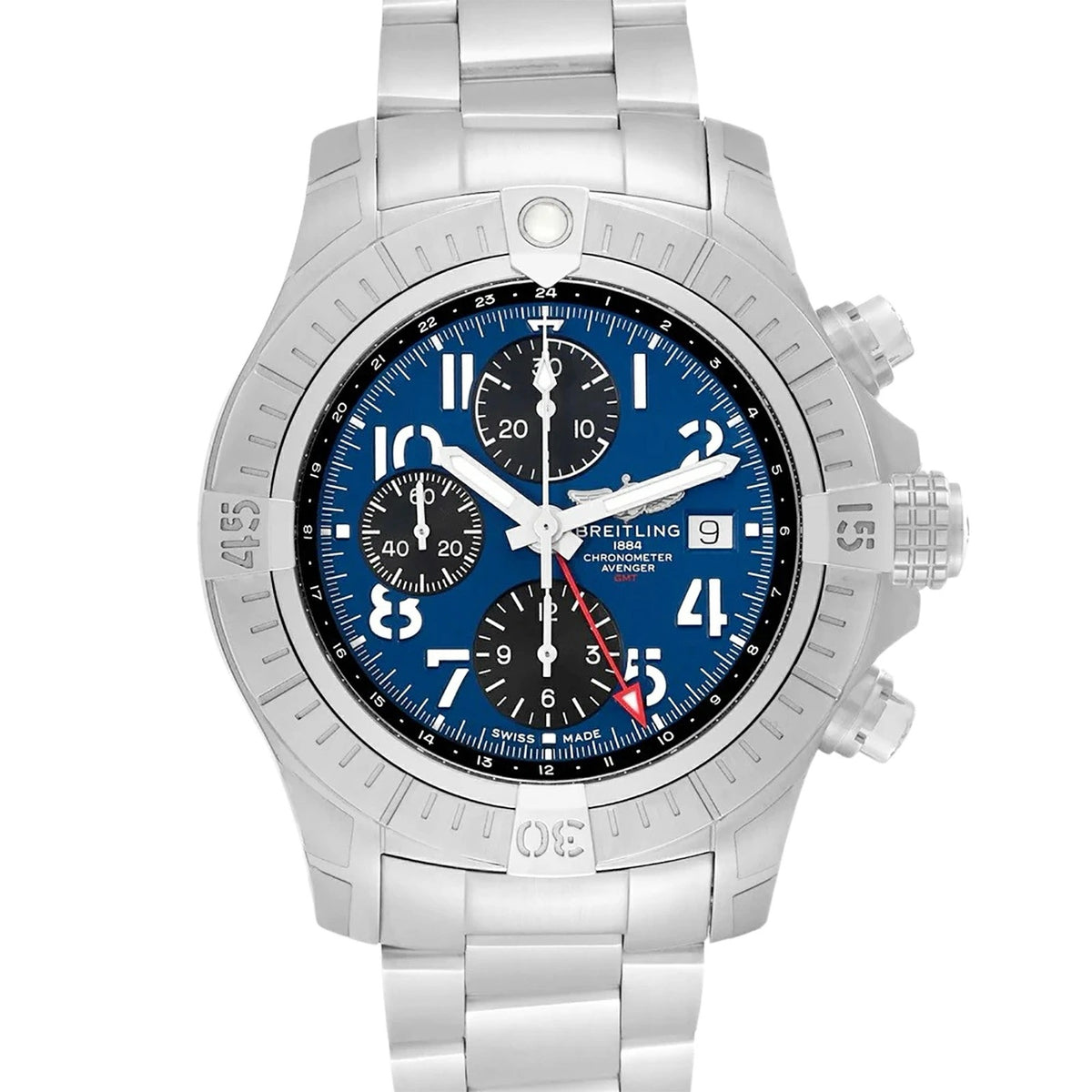 Breitling Avenger Chronograph GMT45 A24315 Blue Dial Automatic Men&#39;s Watch