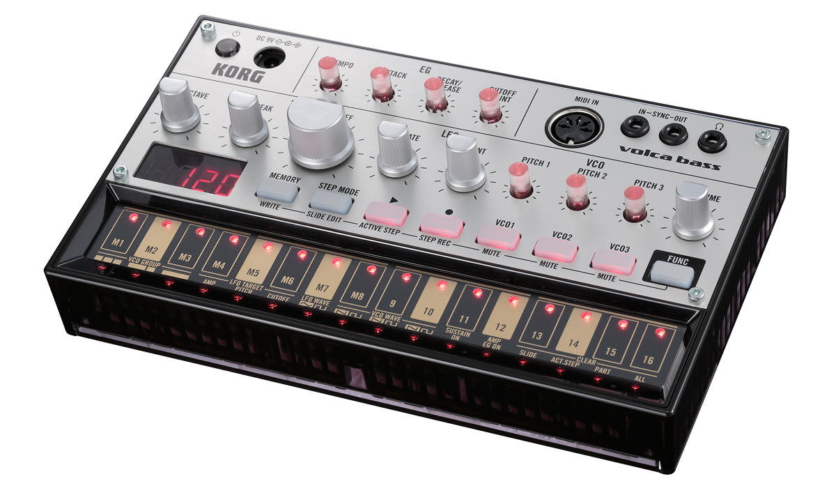 KORG volca bass Best Analogue Bass Synthesizer Machine Compact Size, Battery-powered Operation, and Built-in Speaker Powerful Analog Bass Sound