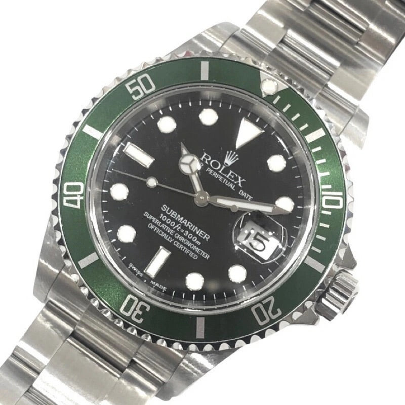 Rolex Submariner Fat 4 Big Swiss 16610LV Green Stainless Steel Men’s Watch