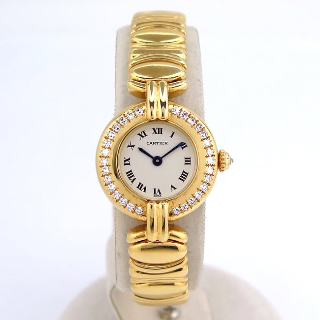 Cartier WB1020D7 Must Collise SM Bezel Diamond K18YG Quartz Women&#39;s Watch