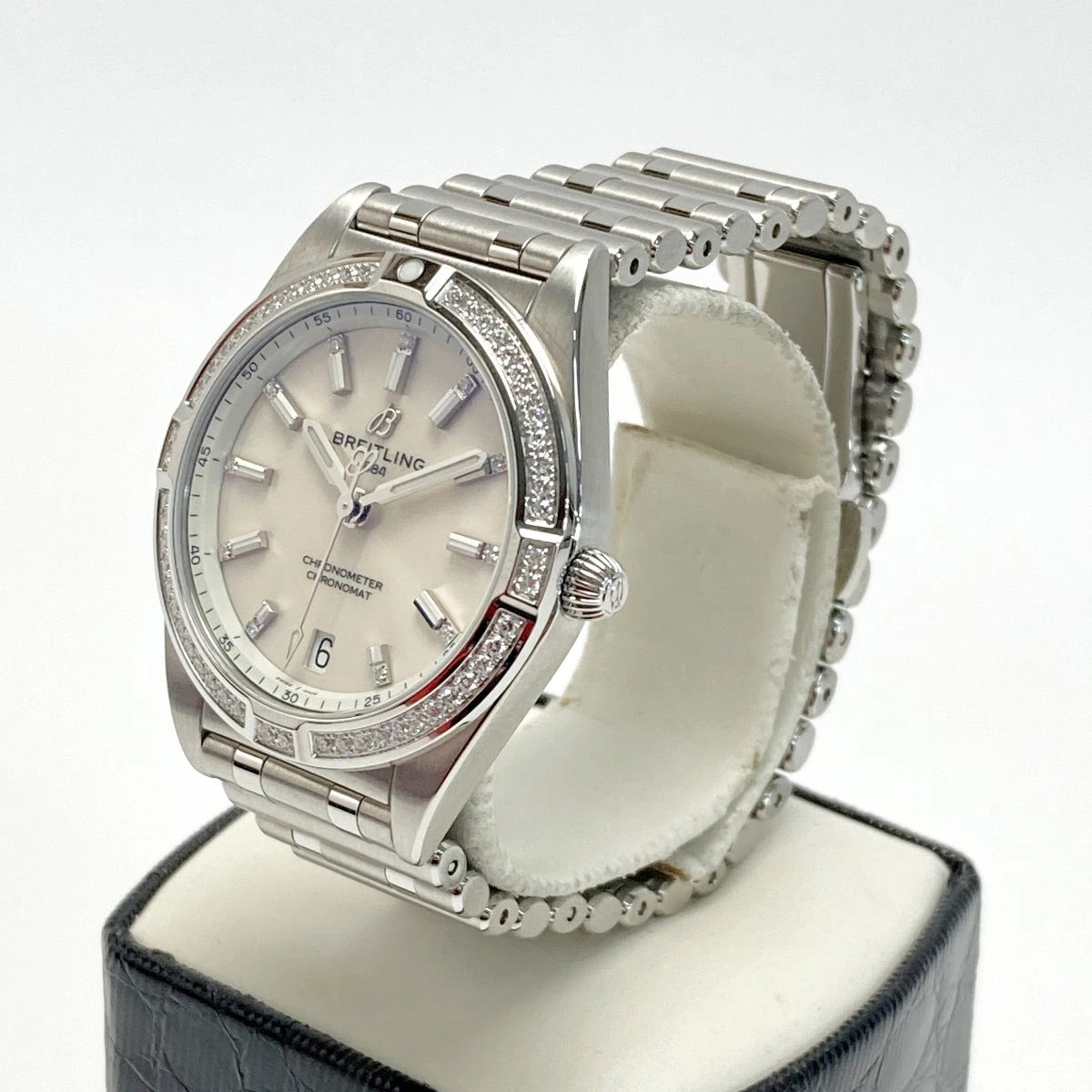 BREITLING Chronomat 32 Diamond Bezel 11P Diamond A77310 Quartz Women&#39;s Watch