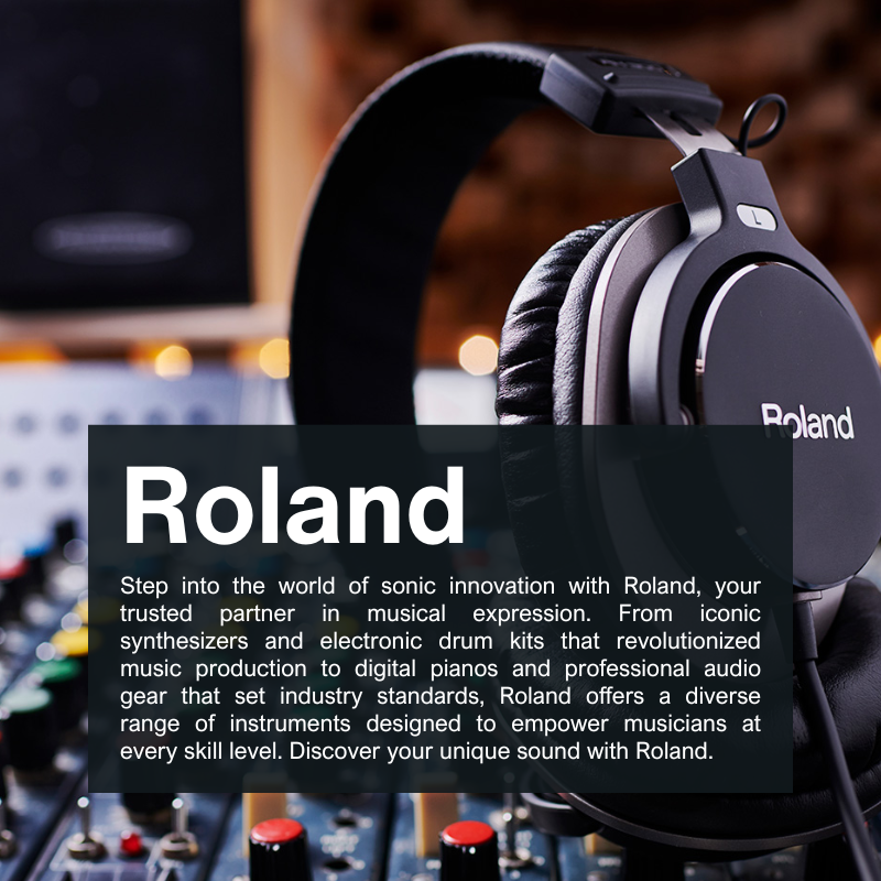Step into the world of sonic innovation with Roland, your trusted partner in musical expression. From iconic synthesizers and electronic drum kits that revolutionized music production to digital pianos and professional audio gear that set industry standards, Roland offers a diverse range of instruments designed to empower musicians at every skill level. Discover your unique sound with Roland. 