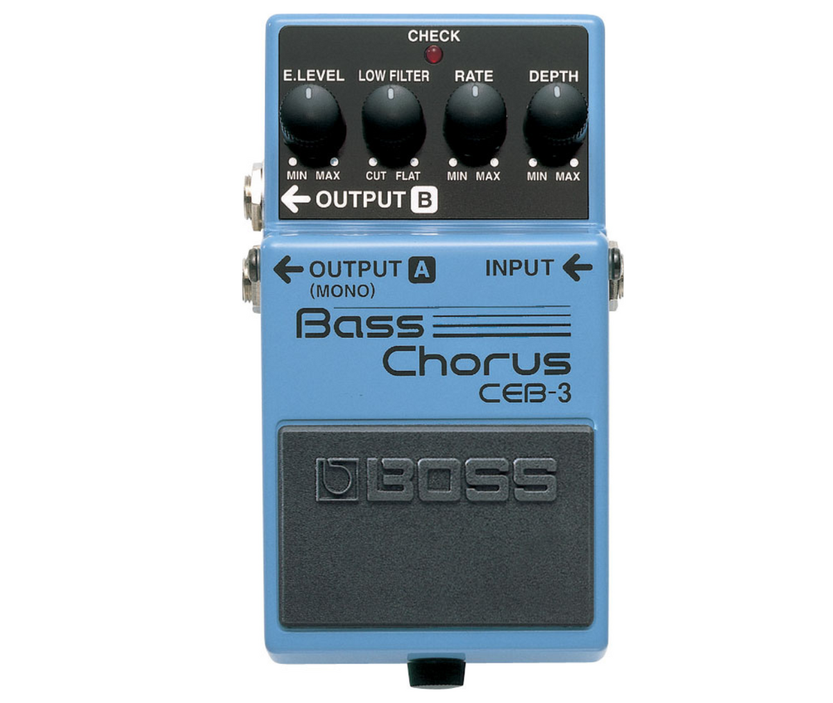 BOSS CEB-3 Bass Chorus Best Guitar Effects Pedal for Bass with Effect Level, Low Filter, Rate and Depth Knobs