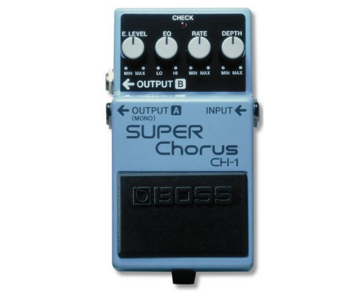 BOSS CH-1 Super Chorus Best Guitar Effects Pedal for Clean Classic Chorus Effect with Mono Input and Stereo Output