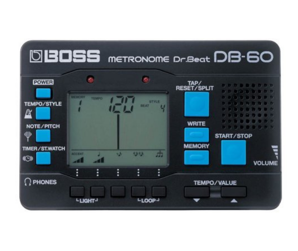 BOSS DB-60 Dr. Beat Best Metronome Beat Counter Portable Timekeeper with Note-Mixing and Memory Function and Tuning