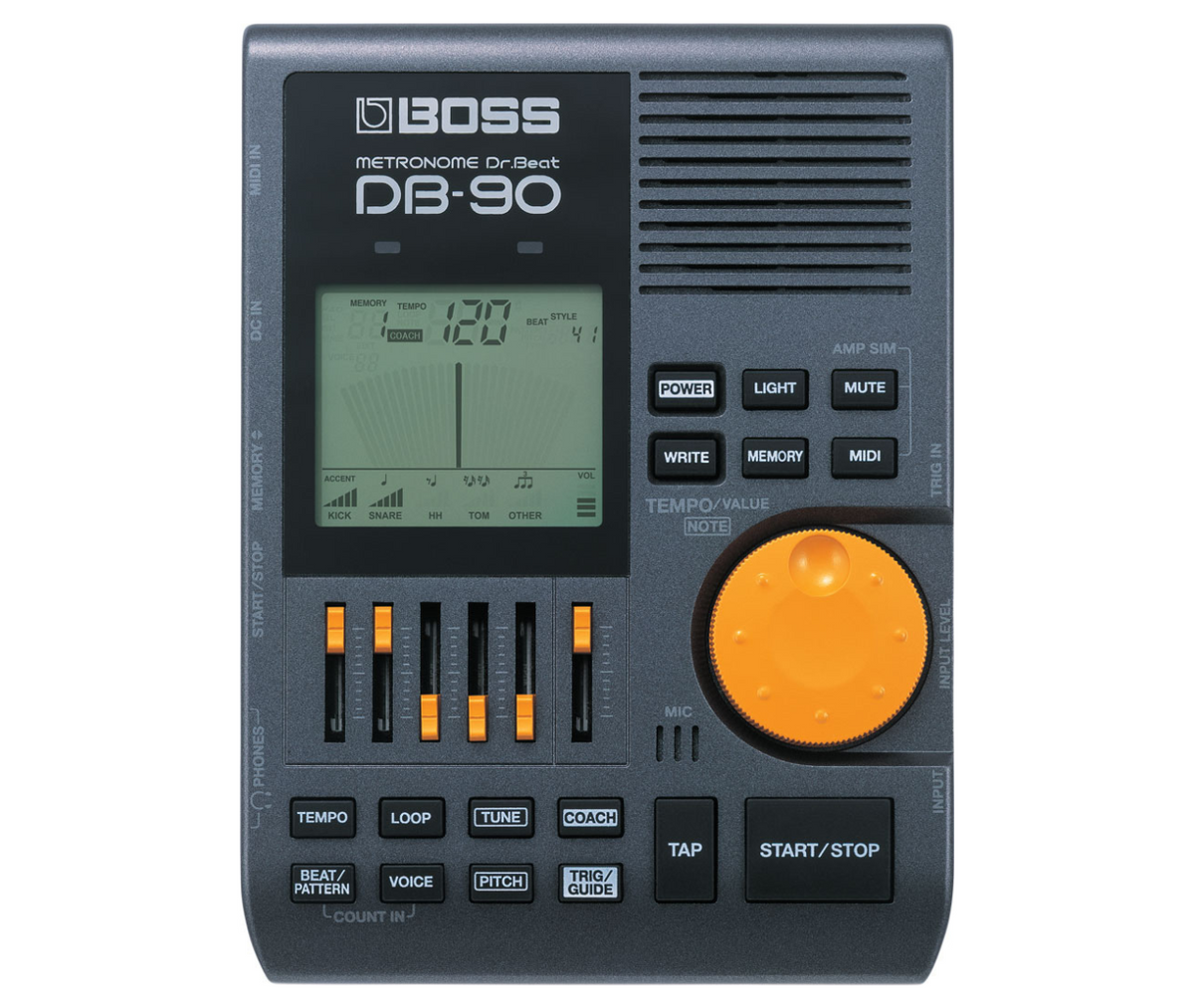 BOSS DB-90 Dr. Beat Best Metronome Beat Counter Portable Timekeeper with Tap Tempo and Rhythm Coach Function and Footswitch Control