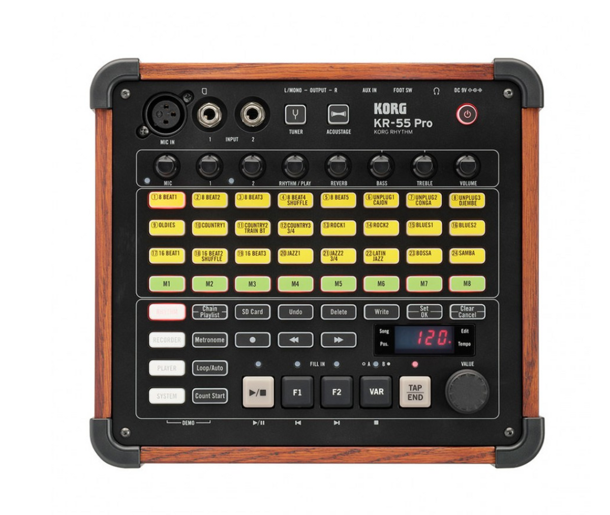 KORG KR-55 Pro Rhythm Best Drum Beats Rhythm Machine with Multi-function Mixer/Recorder and 24 Built-in Drum/Percussion Styles