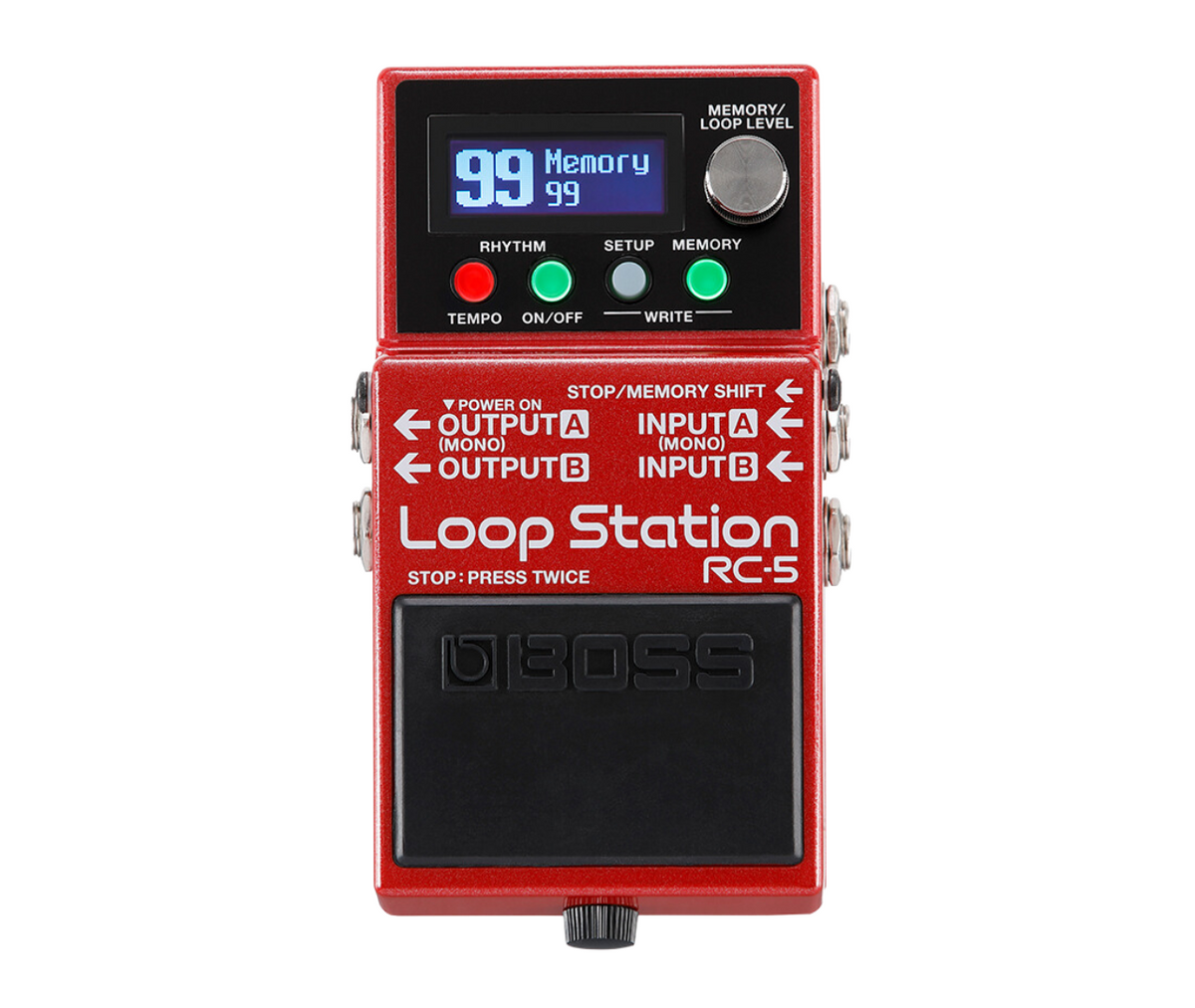 BOSS RC-5 Best Guitar Loop Station Stereo Looper with 13 Hours Recording Time and 7 Drum Kits and 57 Preset Rhythms