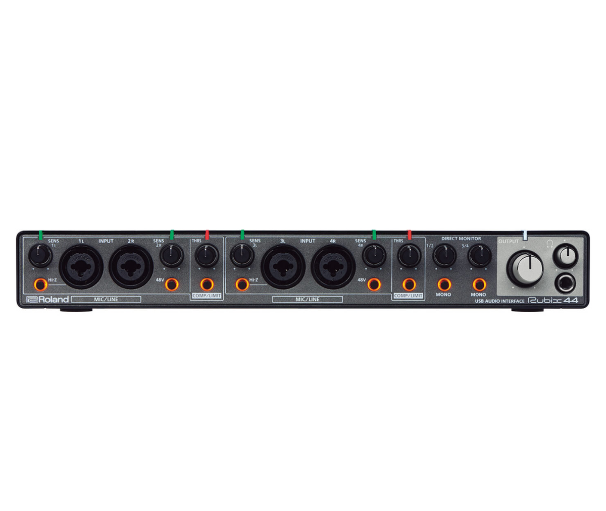 Roland Rubix44 USB MIDI Audio Interface with 4 Top-quality Mic Preamps for Pristine Sound and Low-noise Performance