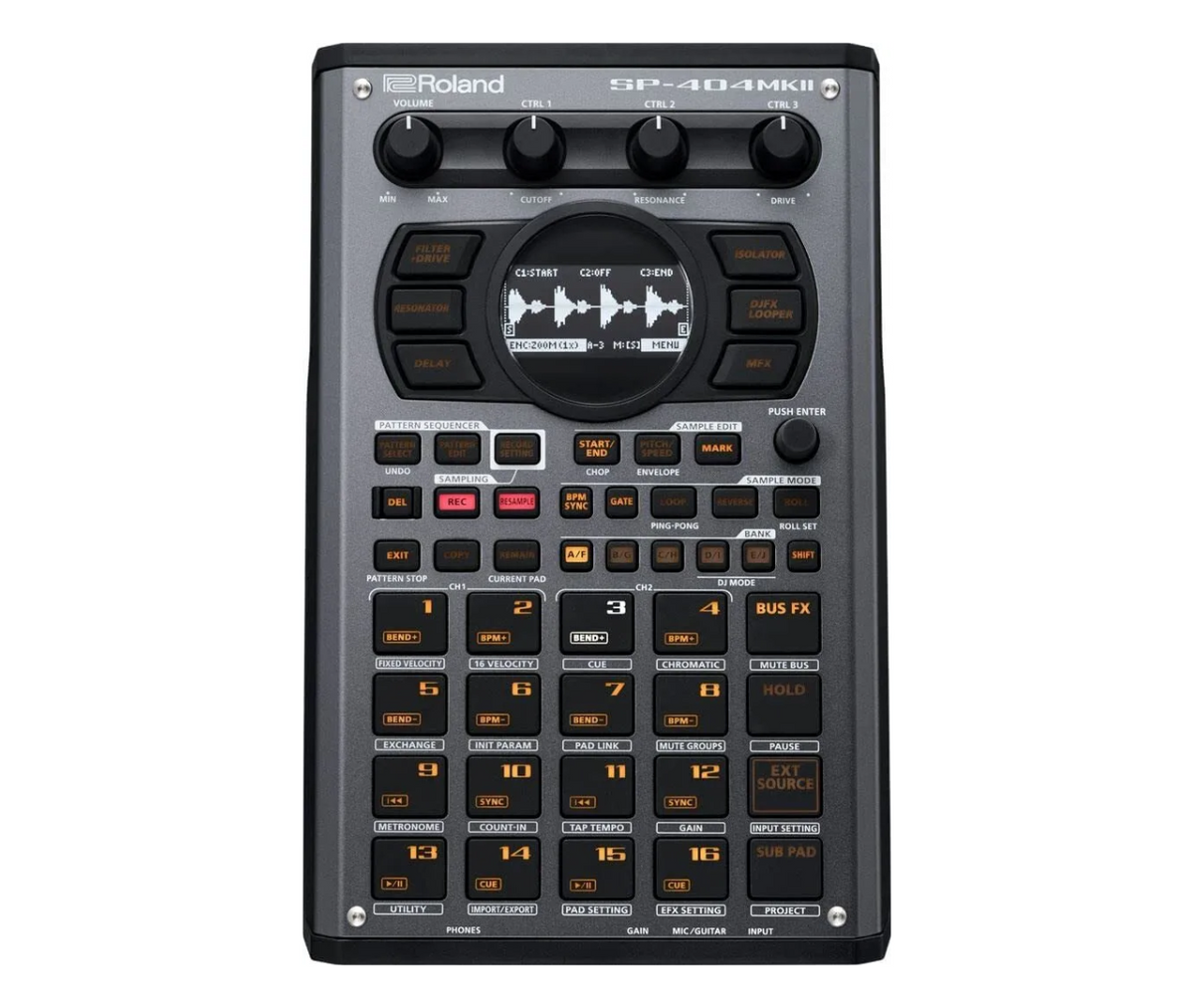 Roland SP-404MKII Creative Sampler and Effector MIDI Audio Interface with OLED Display, Effects, Sequencing and Sampling, and Sound Library