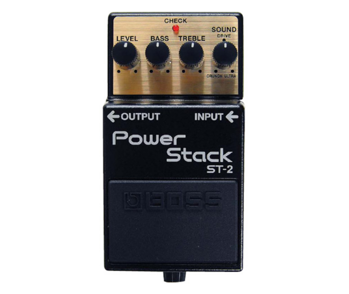 BOSS ST-2 Power Stack Best Guitar Effects Pedal 2-band EQ with Dedicated Bass and Treble Knob, Vintage Crunch to Ultra High-gain Modern Distortion