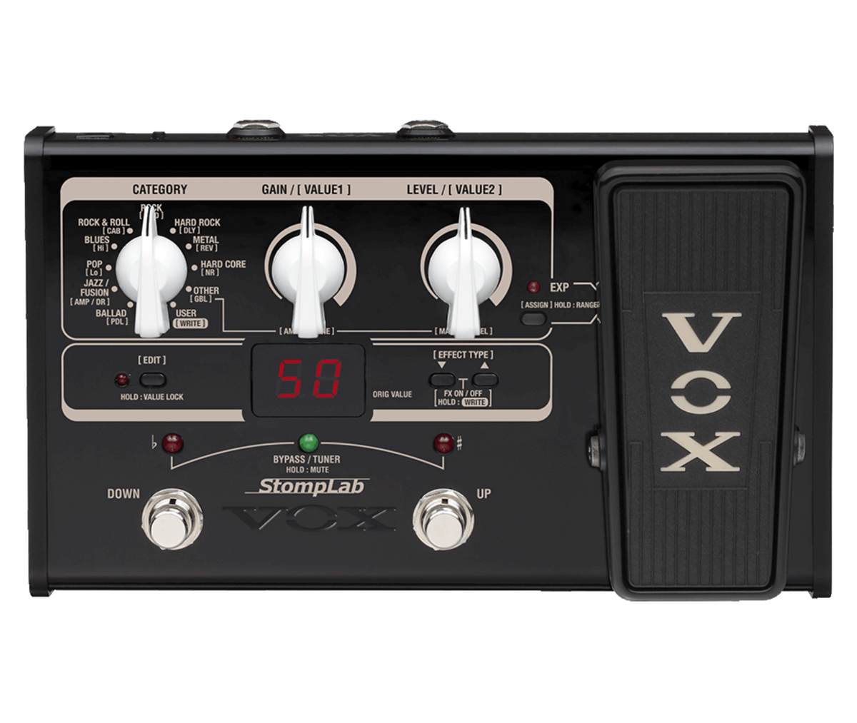 VOX Multi Effects Stomplab 2G Guitar Multi-effects Pedal with 104 Modeling Effects for Guitar, Noise Reduction, and Expression Pedal