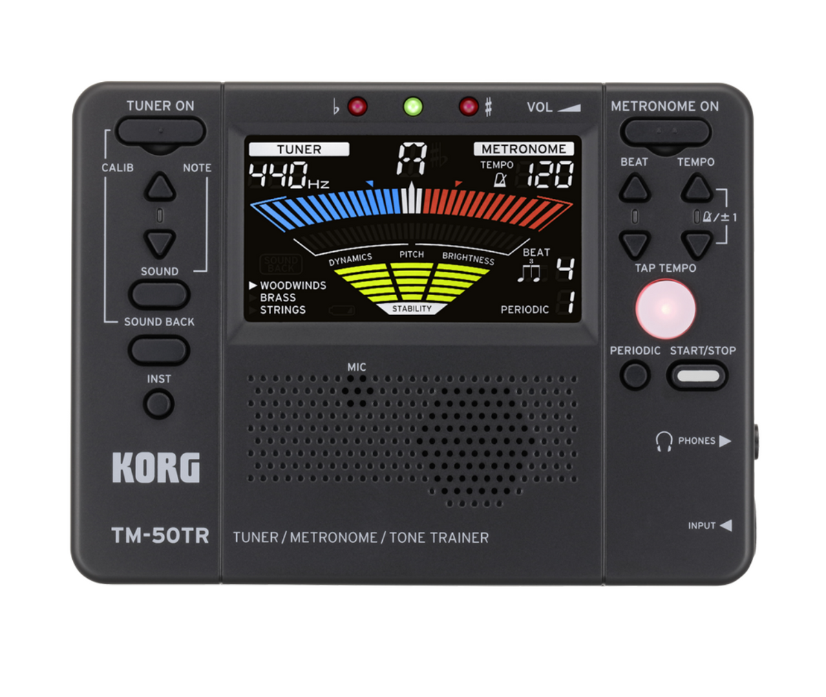 KORG TM-50TR-BK Tuner/Metronome/Trainer