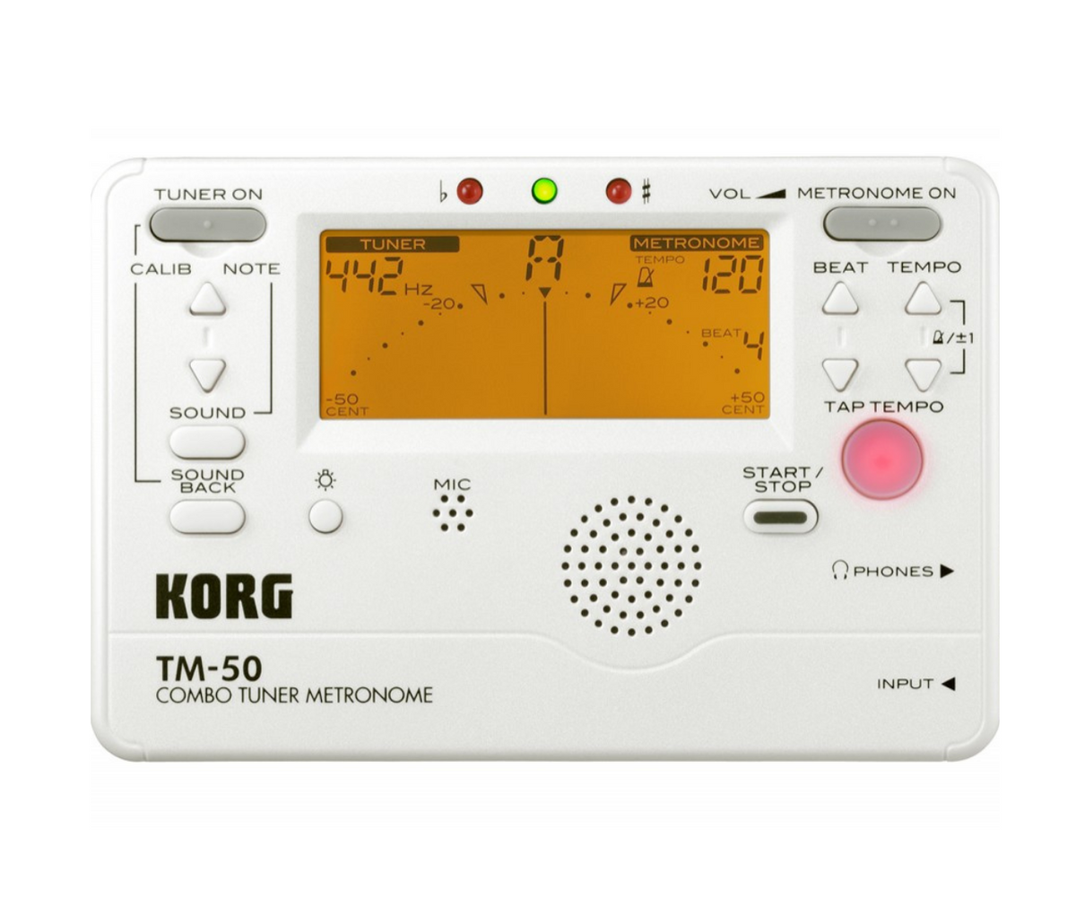 KORG TM-50-WH White Combo Tuner Metronome