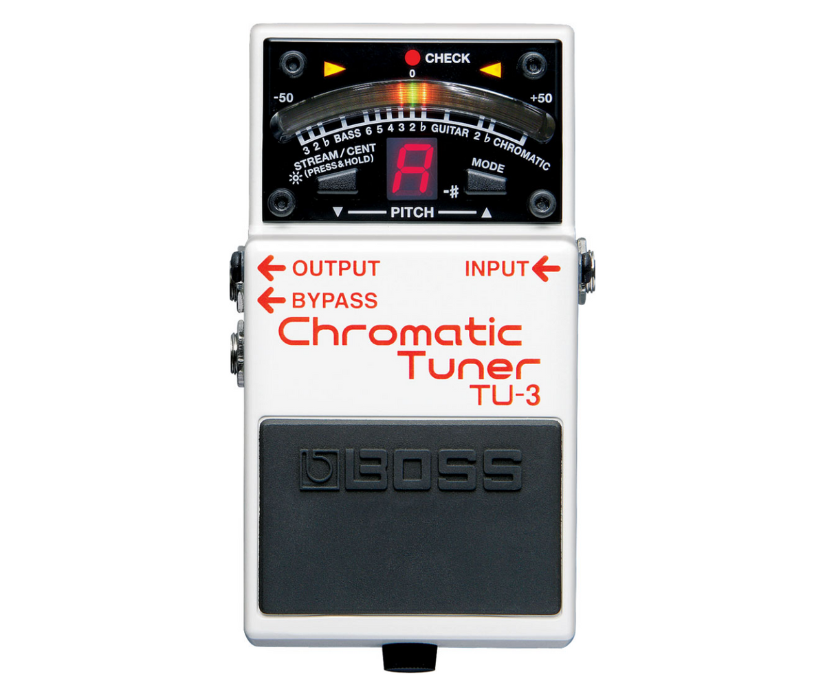 BOSS TU-3 Chromatic Tuner Best Guitar Tuner with 21-segment LED Meter with High-Brightness Mode