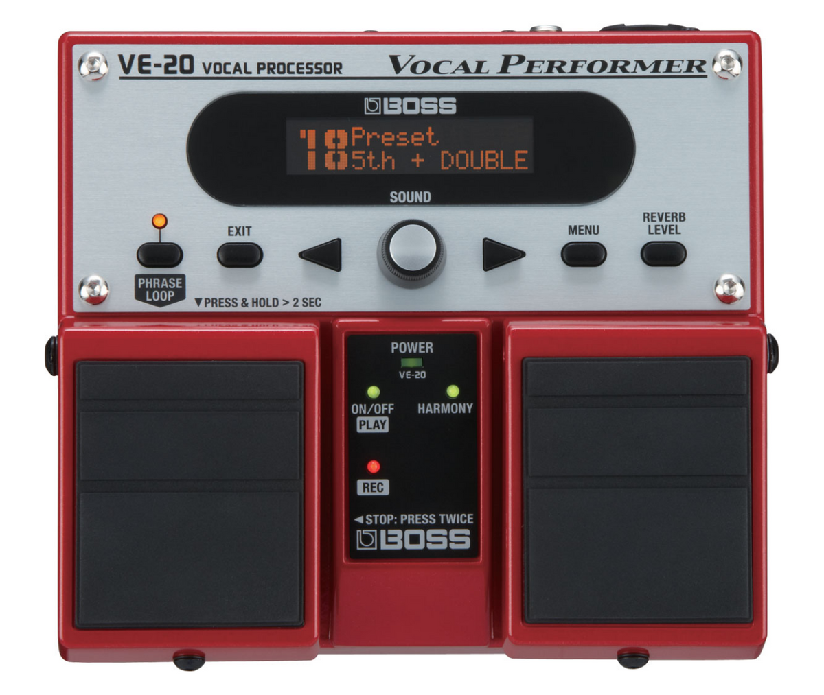 BOSS VE-20 Vocal Performer Best Audio Effects with Realtime Pitch-correction Tools and Special FX, including Distortion, Radio and Strobe