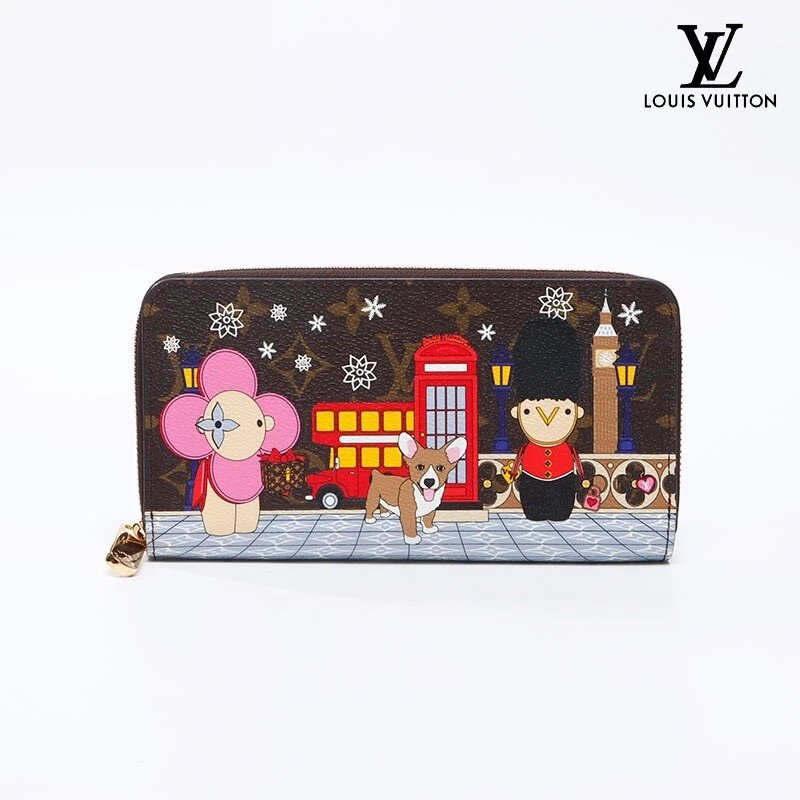 Louis Vuitton Monogram Zippy Christmas Graphic 2021 Women&#39;s Wallet
