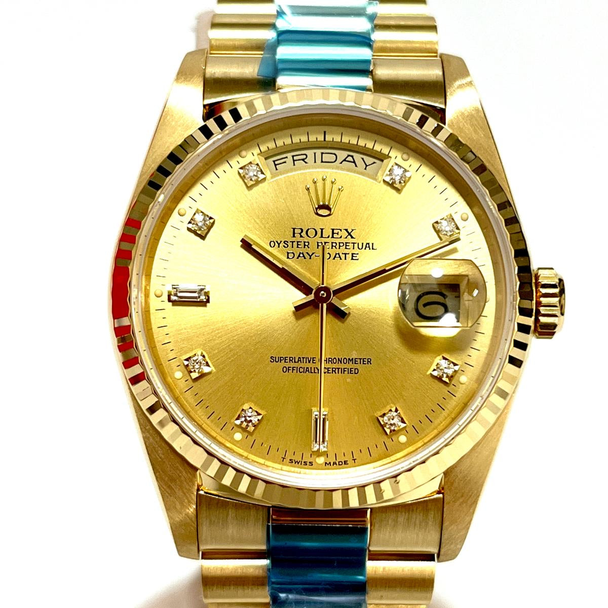Rolex Day-Date 18348A(E) Champagne Gold Dial Automatic Men&#39;s Watch