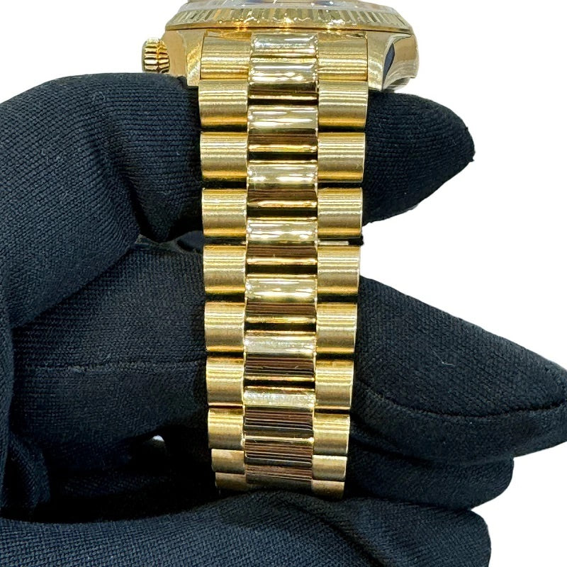 Rolex Day-Date 18038LS 10P Sapphire Gold Dial Automatic 36mm Men&#39;s Watch