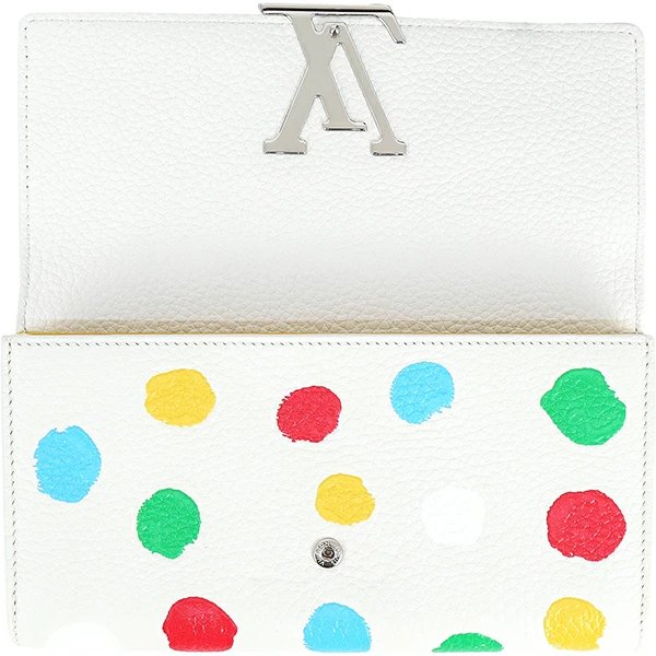 Louis Vuitton Portefeuil Capucines Women&#39;s Wallet Painted Yayoi Kusama M81890