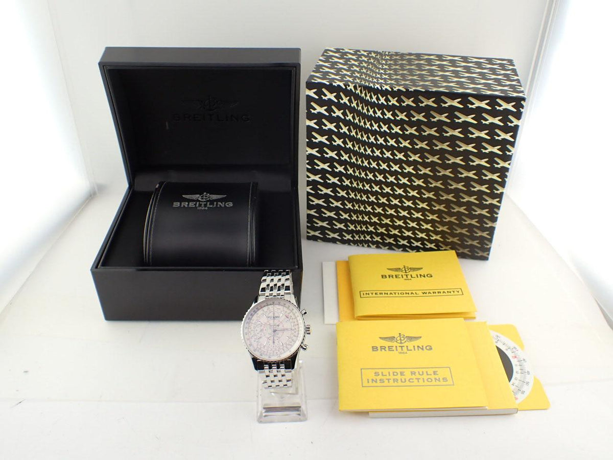 Breitling Montbrillant Datra B21 A213G18NP(A21330) White Dial Men&#39;s Watch