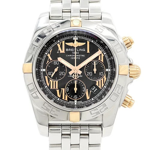 BREITLING Chronomat 44 Bicolo IB0110 Chronograph Small Seconds Black Men&#39;s Watch