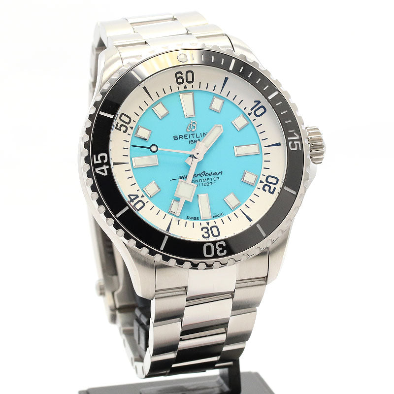 Breitling Super Ocean Automatic 44 A17376211L2A1 Turquoise Blue Men&#39;s Watch