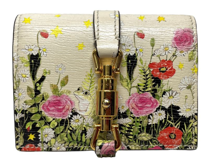 GUCCI Women&#39;s Wallet Yuko Higuchi Limited Compact Floral Pattern 645536