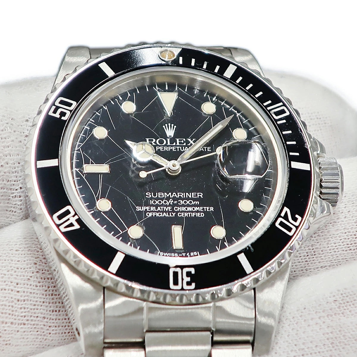 Rolex Submariner Date 16800 Black Spider Tritium Vintage Men’s Watch
