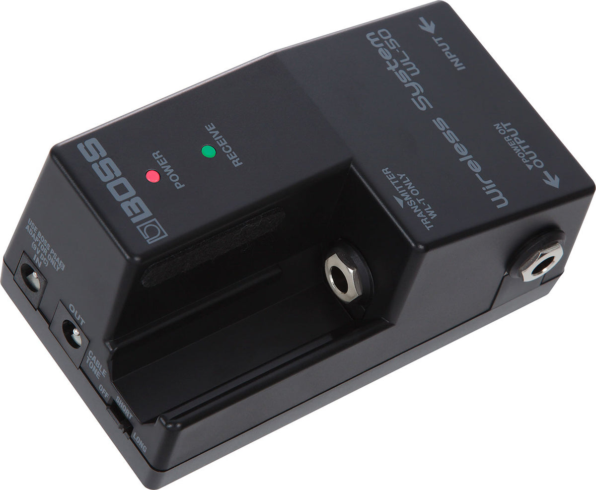BOSS WL-50 Best Guitar Wireless System Plug-and-Play Wireless System in a Stompbox-size Format for Pedalboards
