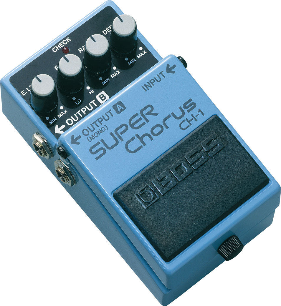 BOSS CH-1 Super Chorus Best Guitar Effects Pedal for Clean Classic Chorus Effect with Mono Input and Stereo Output