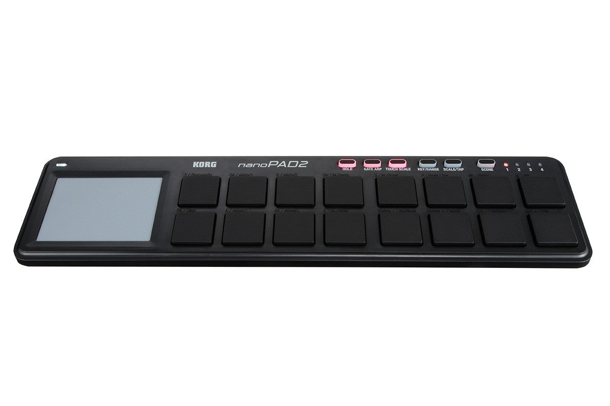 KORG nanoPAD2 Slim-line Best USB MIDI Controller Keyboard Black with 16 Responsive, and Velocity-sensitive Trigger Pads