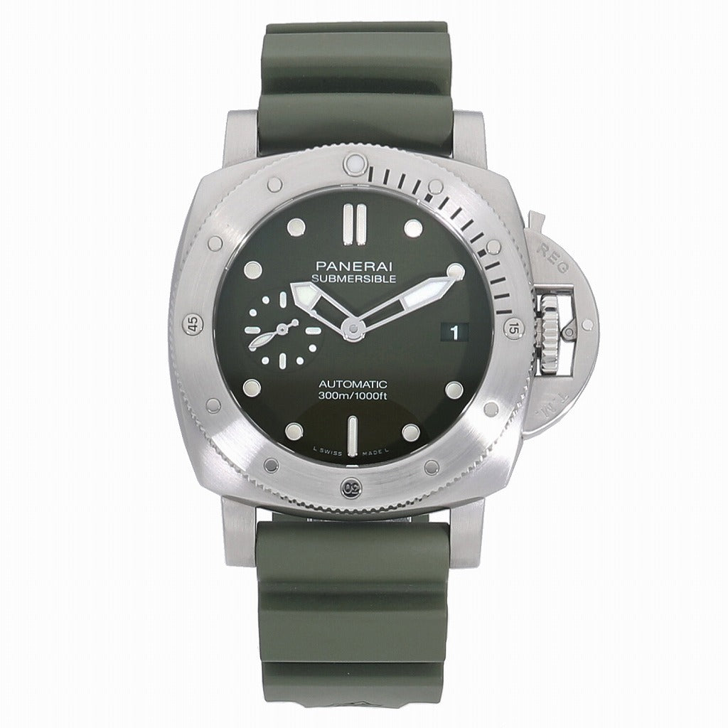 Panerai Submersible Online Exclusive Green Dial PAM01055 Men&#39;s Watch