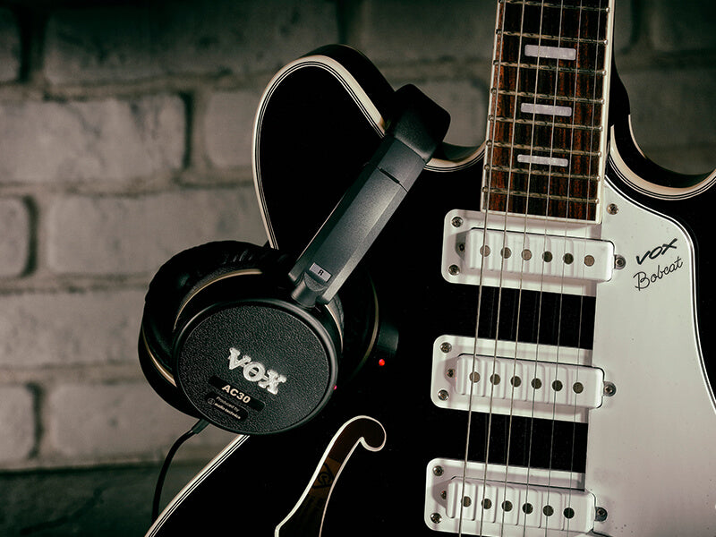 VOX VGH AC30 Guitar Amplifier Headphones with Built-in Reverb, Chorus and Delay Effects and Aux In Jack