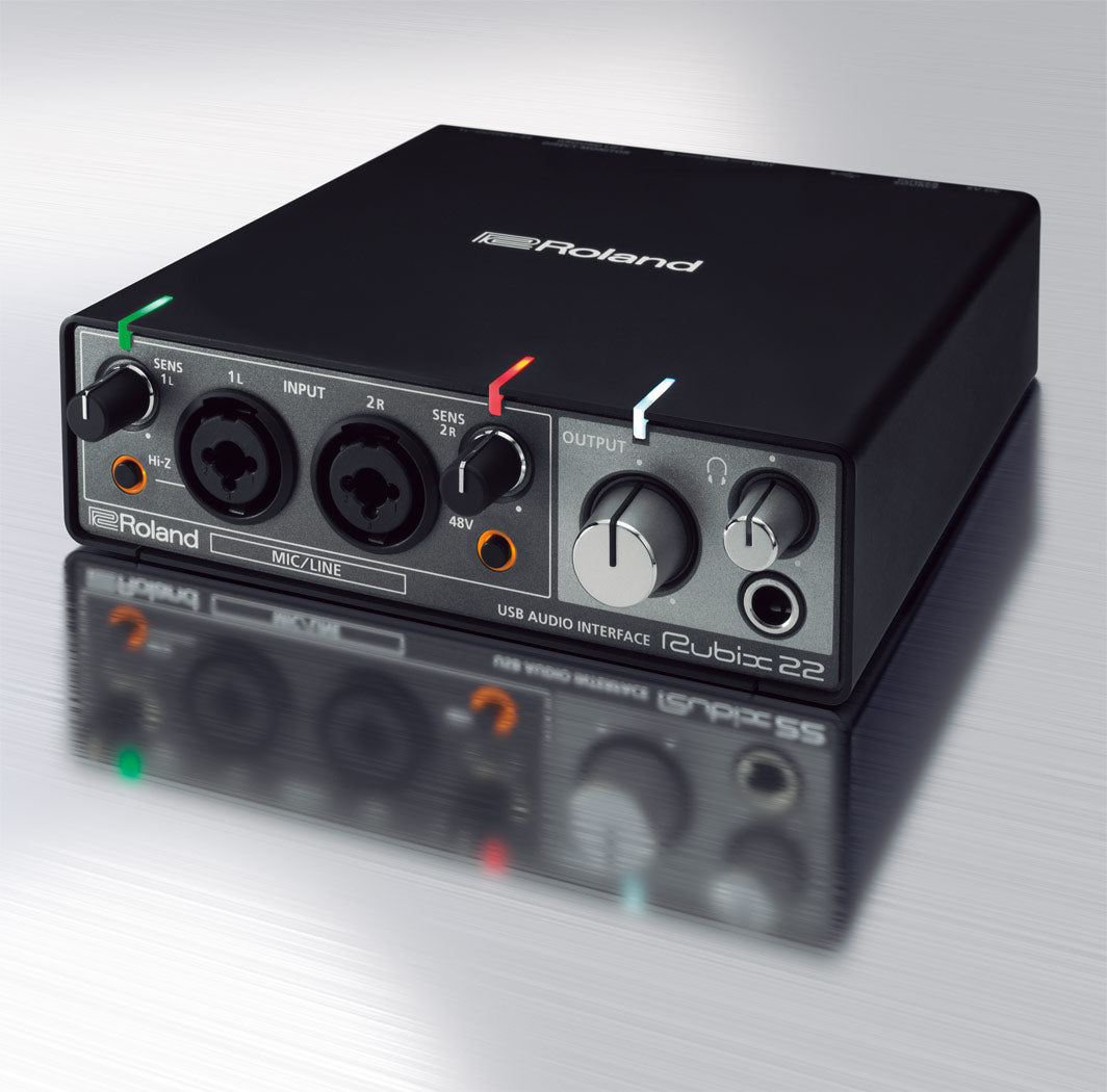 Roland Rubix22 USB MIDI Audio Interface with Dual Microphone Preamps for Low Noise and High Definition