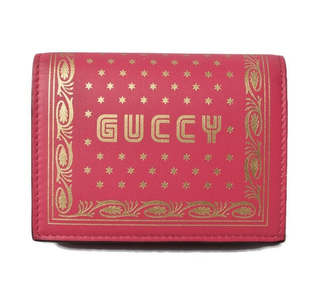 Gucci Guccy Fold Sega Women&#39;s Wallet Collaboration Pink/Gold