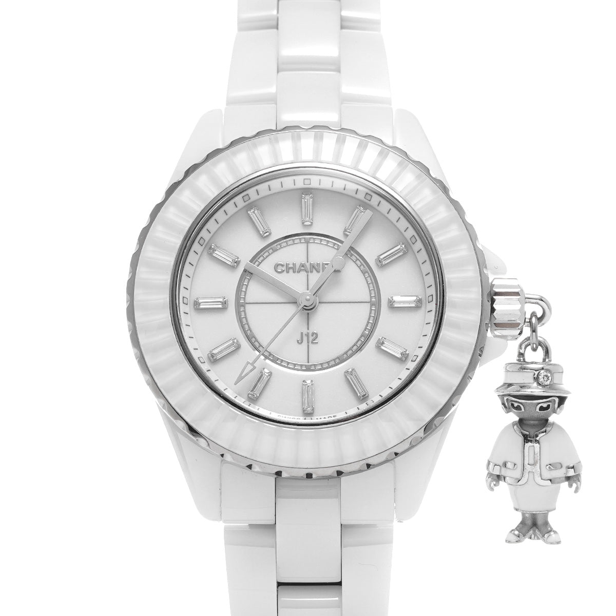 CHANEL Mademoiselle Acte 33MM H6478 White/Diamond Quartz Women&#39;s Watch