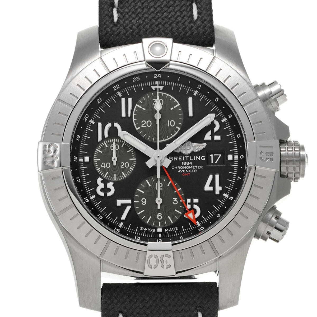 Breitling Avenger Chronograph GMT 45 A24315101B1X2 Black/Grey Men&#39;s Watch