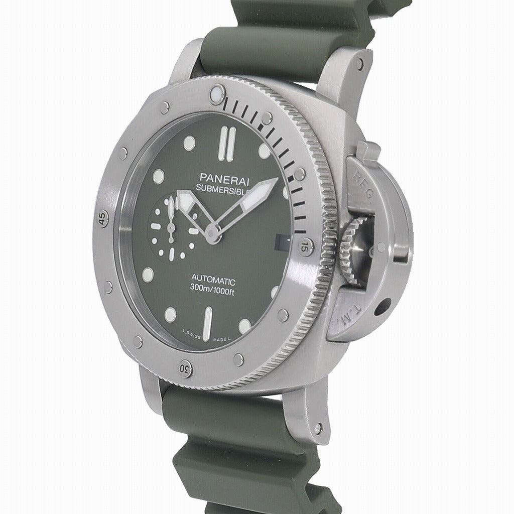 Panerai Submersible Online Exclusive Green Dial PAM01055 Men&#39;s Watch