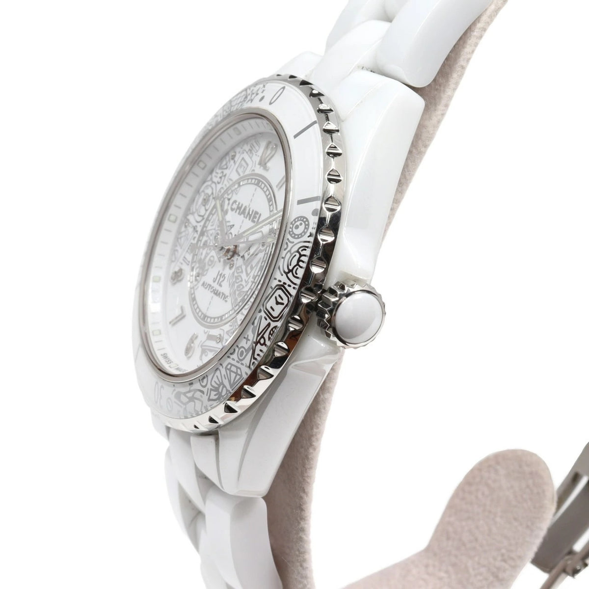 CHANEL J12 H6476 12P Diamond White Ceramic Limited Edition Women&#39;s Watch