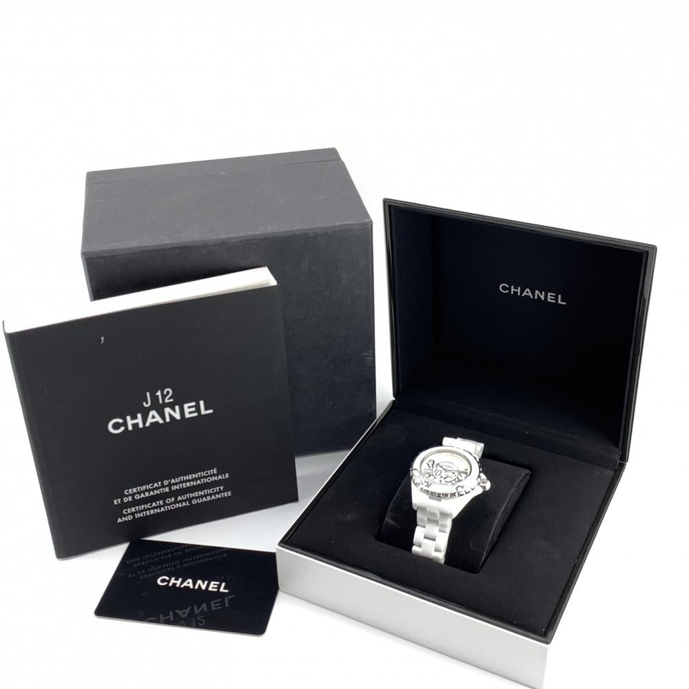 Chanel J12 Graffiti H5239 33mm Limited Ceramic White Women&#39;s Watch