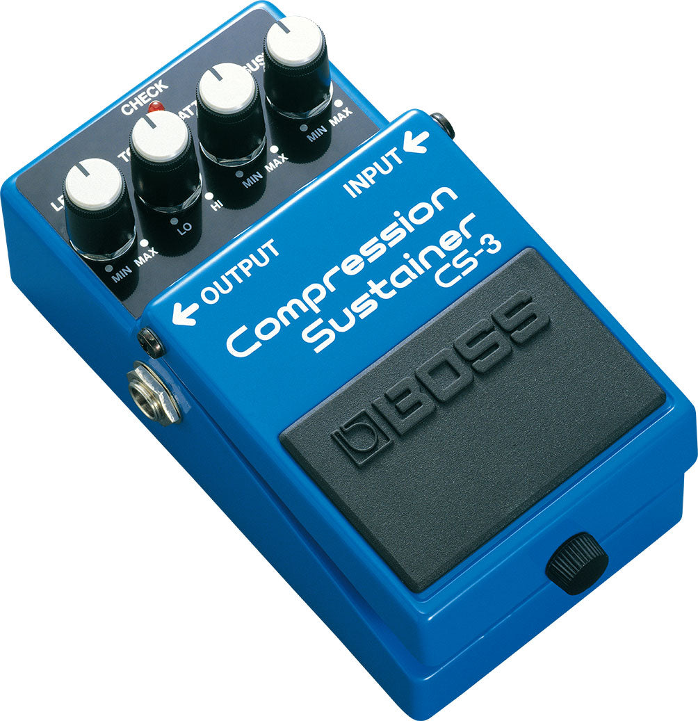 BOSS CS-3 Compression Sustainer Best Guitar Effects Pedal Low-noise Design with Onboard Level, Tone, Attack and Sustain Controls