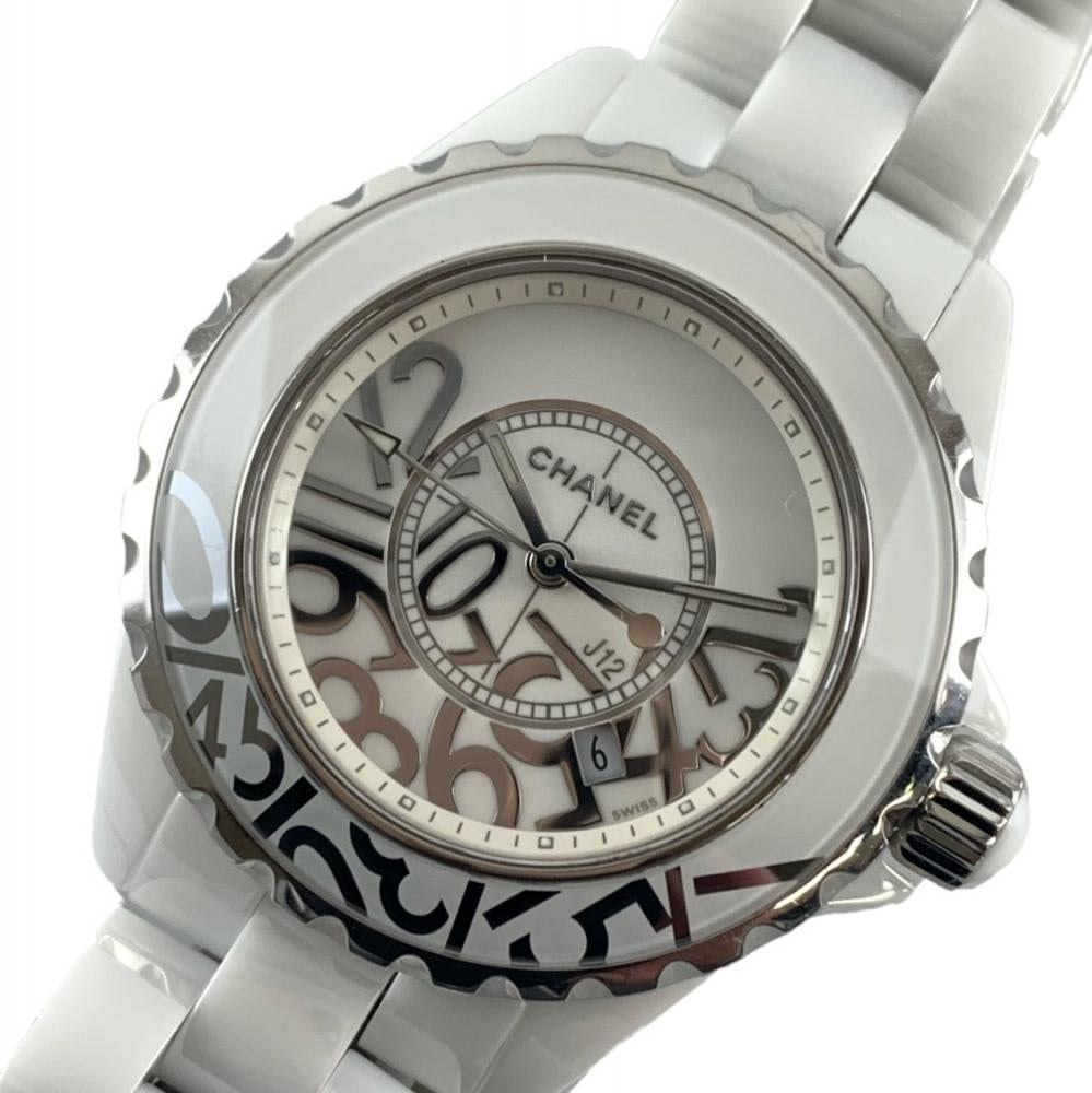 Chanel J12 Graffiti H5239 33mm Limited Ceramic White Women&#39;s Watch